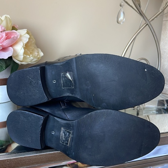 LAMICA OVER-THE-KNEE Genuine Leather Black BOOTS WITH STRAP WIDE CALF - Picture 8 of 12